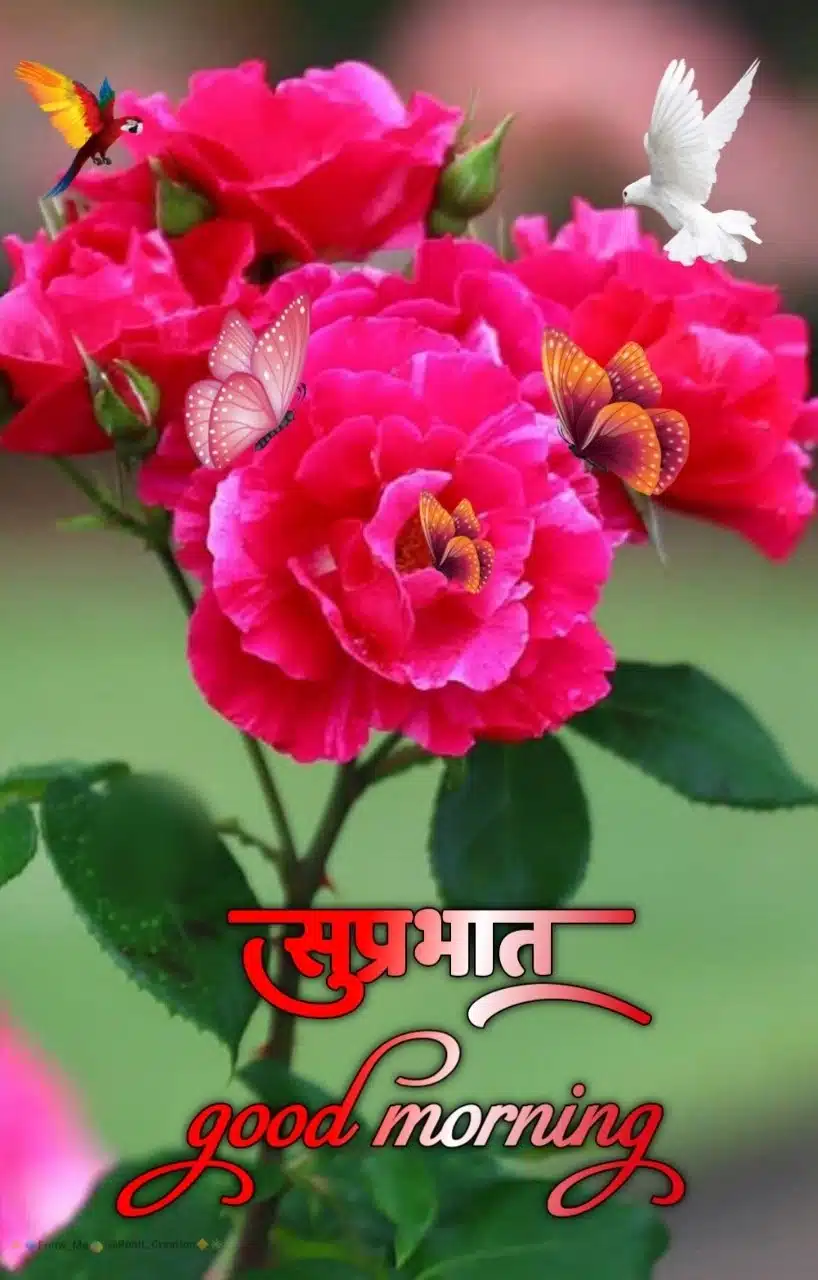 Good Morning Flowers Marathi