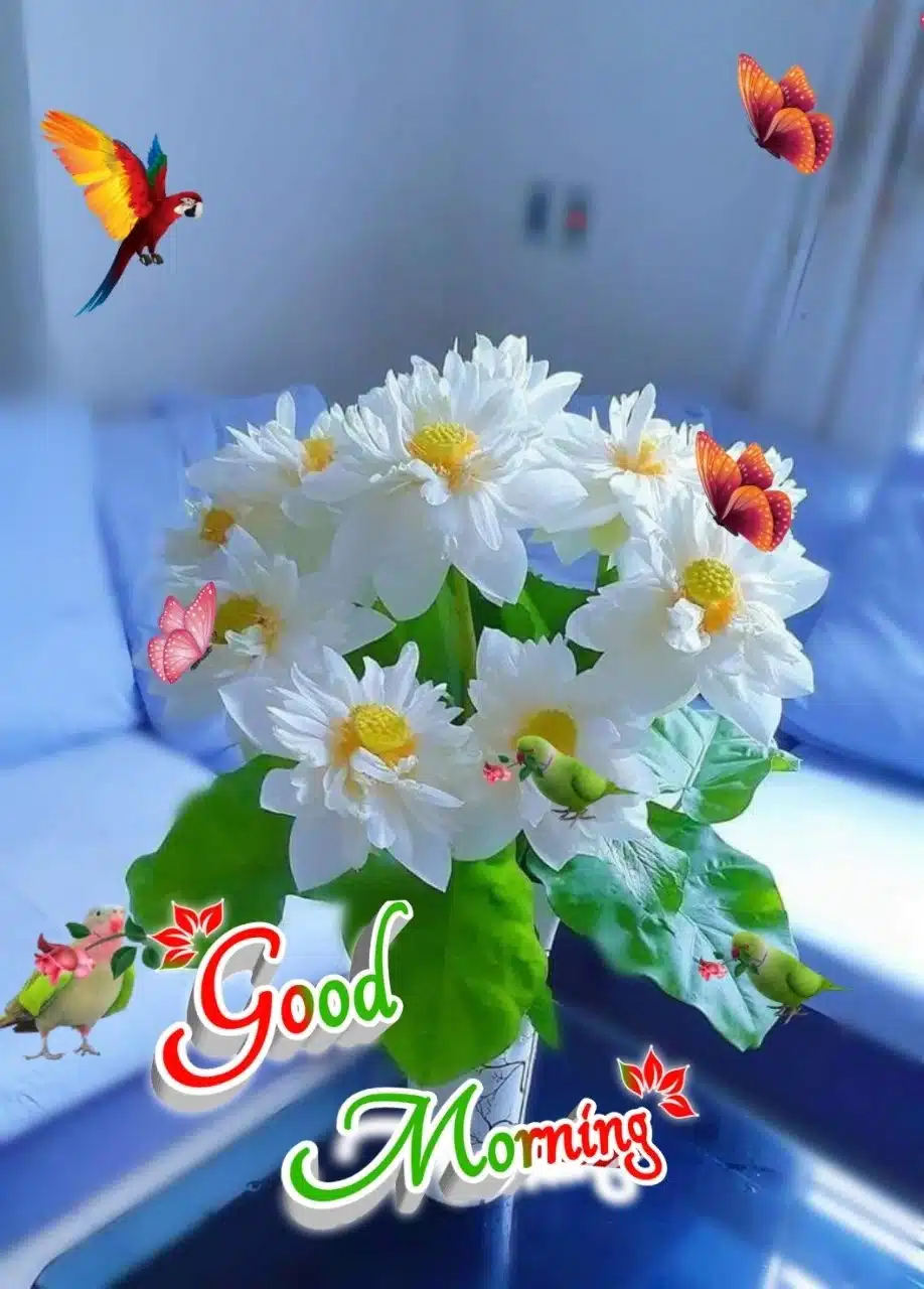 Good Morning Flowers Marathi