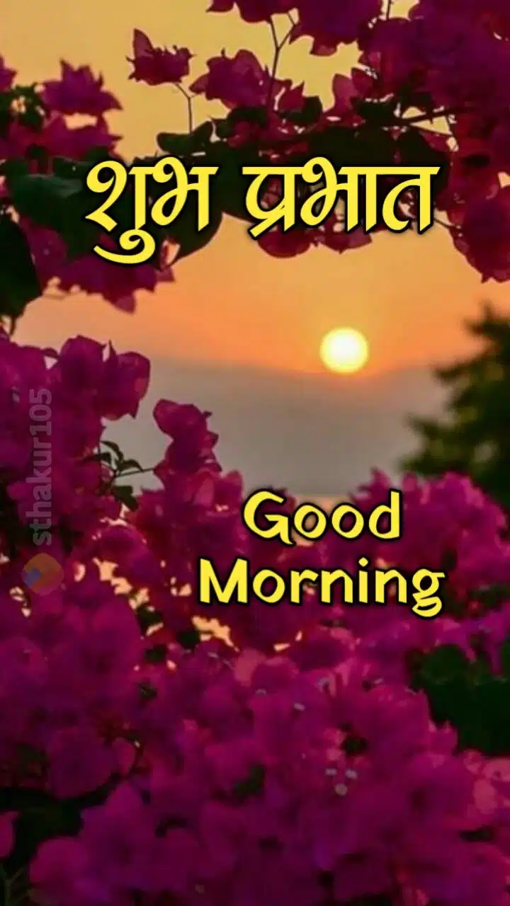 Good Morning Flowers Marathi